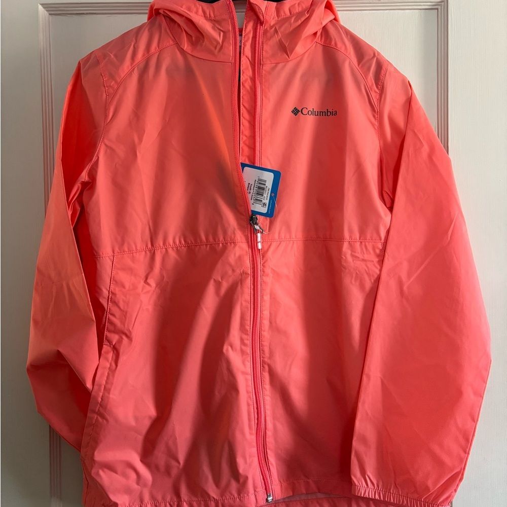 Columbia Kids Coral Pink Raincoat Hooded Jacket